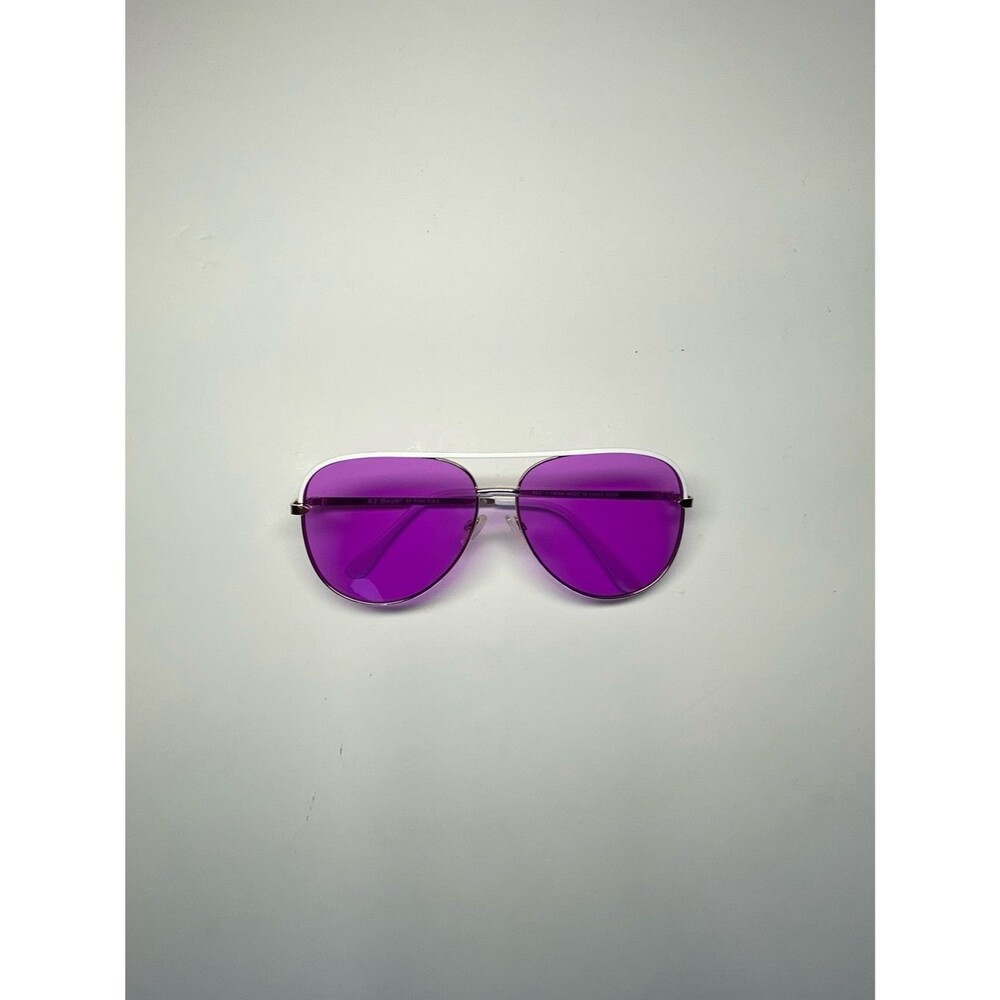 A.J. Morgan Gold Frame Sunglasses with Purple Lenses